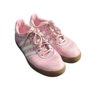Adidas 350 Pink Leather Sneakers Women's Size 6 Gum Sole Classic Retro Vtg Style